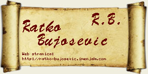 Ratko Bujošević vizit kartica